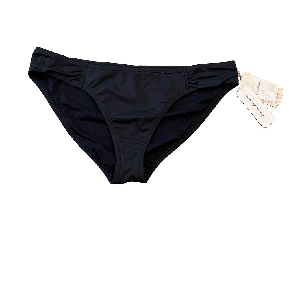 New Tommy Bahama Women's Bikini Bottom Large UV Protection Side Shirred Hipster